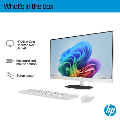 HP Next Gen AI 24-ct2001na Copilot+ PC AMD Ryzen AI 5 340 60.5 cm (23.8") 1920 x 1080 pixels All-in-One PC 16 GB DDR5-SDRAM 1 TB SSD Windows 11 Home Wi-Fi 6 (802.11ax) White