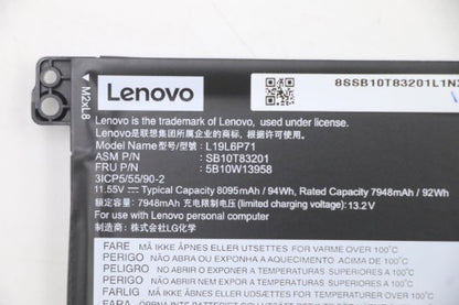 Lenovo 5B10W13958 laptop spare part Battery