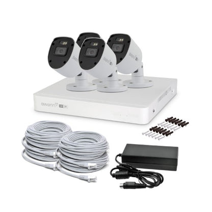 Swann AdvancedX™ 5MP Wired NVR Security System with 24/7 Recording - 4 Bullet Camera Kit