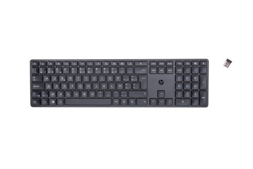 HP 450 Programmable Wireless keyboard RF Wireless + USB AZERTY Belgian Black