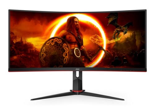 AOC G2 CU34G2XP computer monitor 86.4 cm (34") 3440 x 1440 pixels UltraWide Quad HD LED Black, Red
