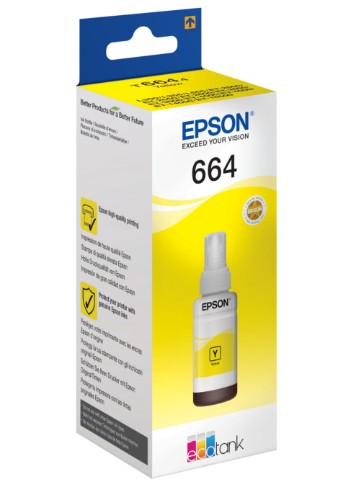 Epson C13T664440/664 Ink bottle yellow, 6.5K pages 70ml for Epson L 300/655