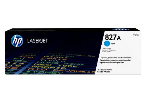 HP CF301A/827A Toner cyan, 32K pages ISO/IEC 19798 for HP Color LaserJet M 880