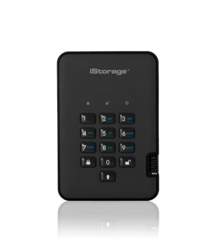 iStorage diskAshur² HDD 1TB Black | Secure Portable Hard Drive |AES-XTS 256-bit Hardware Encryption | PIN protected | OS & Platform Independent | TAA Compliant|Brute force hack defence | Dust/Water Resistant