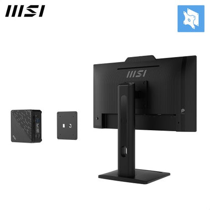 MSI Pro MP242PMG 23.8 Inch Monitor, FHD (1920 x 1080), 120Hz, IPS, 1ms, 1x HDMI 1.4b, 1x DP 1.2a, 1x D-Sub(VGA), 2xUSB 5Gbps Type-A, 1x USB 5Gbps Type-B, Built-in Speakers, Webcam, Anti-Glare, Anti-Flicker, Less Blue light, TÜV Certified, VESA, Kensington