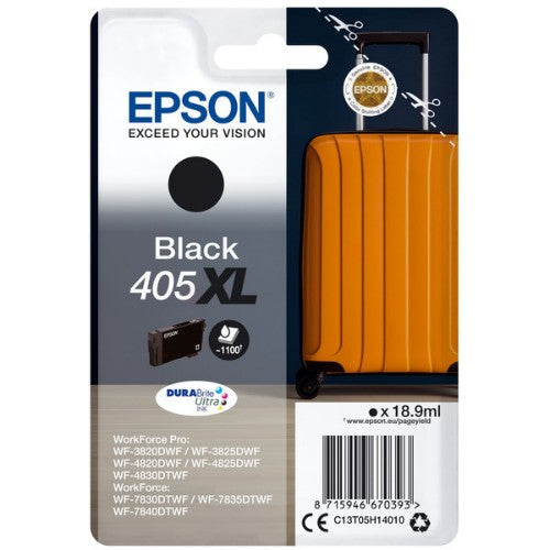 Epson C13T05H14010/405XL Ink cartridge black high-capacity, 1.1K pages 18.9ml for Epson WF-3820/7830