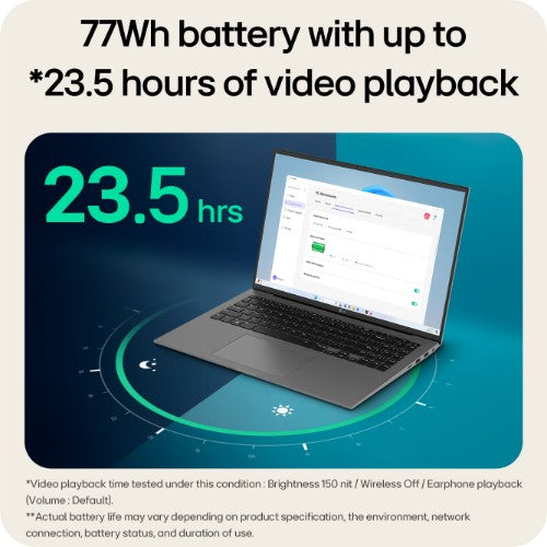 LG Gram 16Z90T-G 16" Hybrid AI Laptop - Intel® Core™ Ultra 7 255H, 1TB SSD, 16 GB RAM - Black - [2025]