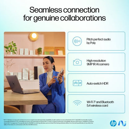 HP OmniBook Ultra Flip 14-fh0000na Copilot+ PC Intel Core Ultra 9 288V Hybrid (2-in-1) 35.6 cm (14") Touchscreen 3K 32 GB LPDDR5x-SDRAM 1 TB SSD Wi-Fi 7 (802.11be) Windows 11 Home Blue