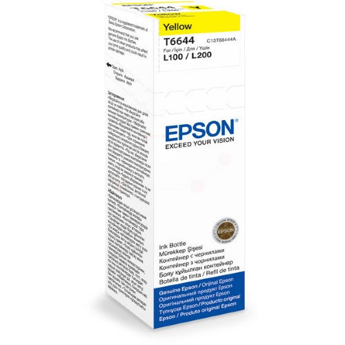 Epson C13T66444A/T6644 Ink bottle yellow, 6.5K pages 70ml for Epson L 300