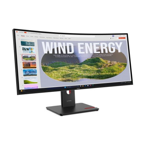 Lenovo ThinkVision T34WD-40 computer monitor 86.4 cm (34") 3440 x 1440 pixels Wide Quad HD LED Black