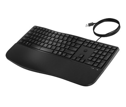 HP 485 CFT WD KBD keyboard Office USB Black