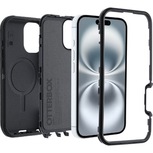 OtterBox Defender Pro for MagSafe Series for Apple iPhone 16, black - No Retail Packaging