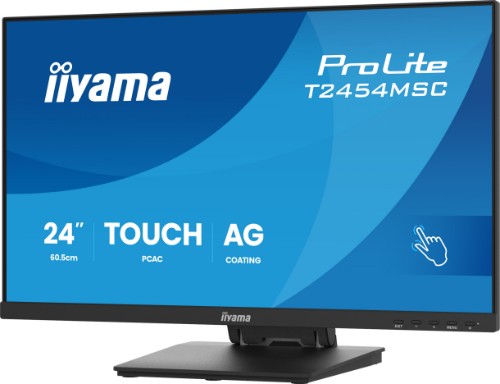 iiyama ProLite T2454MSC-B3AG computer monitor 60.5 cm (23.8") 1920 x 1080 pixels Full HD LED Touchscreen Multi-user Black