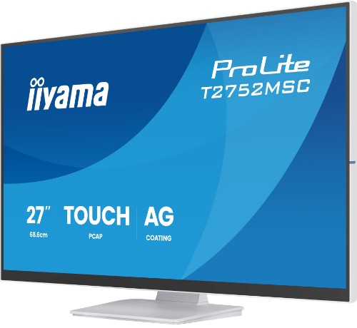 iiyama ProLite T2752MSC-W1AG computer monitor 68.6 cm (27") 1920 x 1080 pixels Full HD LCD Touchscreen White