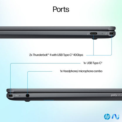 HP OmniBook Ultra Flip 14-fh0000na Copilot+ PC Intel Core Ultra 9 288V Hybrid (2-in-1) 35.6 cm (14") Touchscreen 3K 32 GB LPDDR5x-SDRAM 1 TB SSD Wi-Fi 7 (802.11be) Windows 11 Home Blue