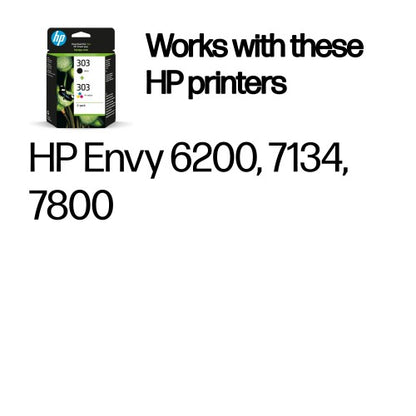HP 3YM92AE/303 Printhead cartridge multi pack black + color 4ml Pack=2 for HP Envy Photo 6230/e