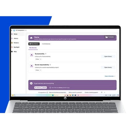 HP OmniBook 5 Laptop Next Gen AI 14-he0002na Copilot+ PC Qualcomm Snapdragon X1P-42-100 35.6 cm (14") 2K 32 GB LPDDR5x-SDRAM Wi-Fi 6E (802.11ax) Windows 11 Home Silver