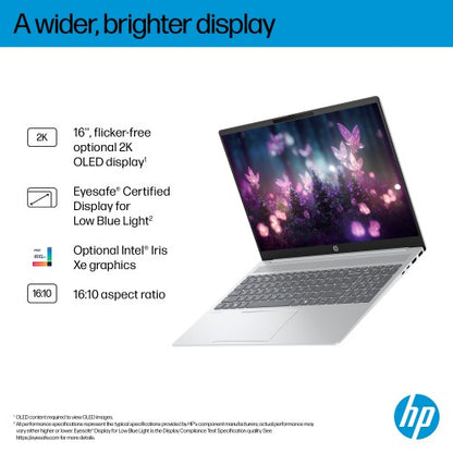 HP OmniBook 5 16-ba1003na Intel® Core™ i7 i7-1355U Laptop 40.6 cm (16") 2K 16 GB LPDDR5x-SDRAM 512 GB SSD Wi-Fi 6 (802.11ax) Windows 11 Home Silver