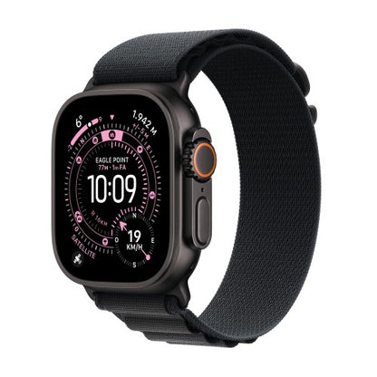 Apple Watch Ultra 3 GPS + Cellular 49mm Black Titanium Case with Black Alpine Loop - Small