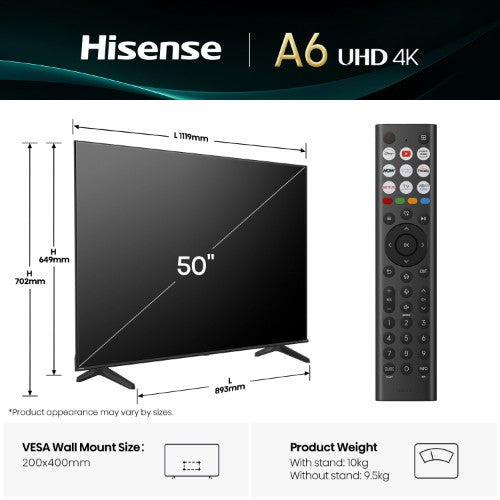 Hisense 40" A5QTUK QLED FHD Smart TV with Freely