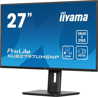 iiyama ProLite XUB2797UHSNP-B1 computer monitor 68.6 cm (27") 3840 x 2160 pixels 4K Ultra HD LED Black