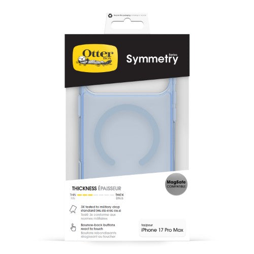 OtterBox Symmetry Clear MagSafe Series for Apple iPhone 17 Pro Max, Silver Glade