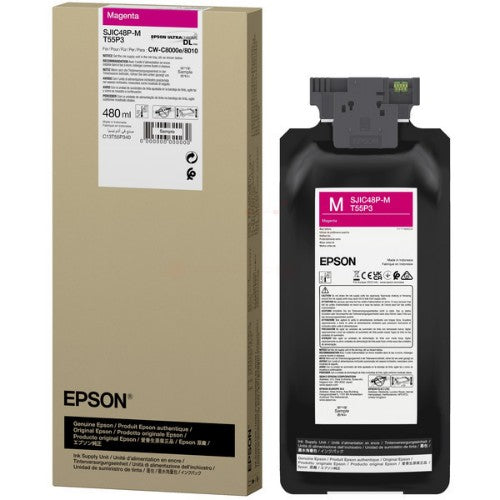 Epson C13T55P340/SJIC-48-P-M Ink cartridge magenta 480ml for Epson ColorWorks C 8000 e BK/MK