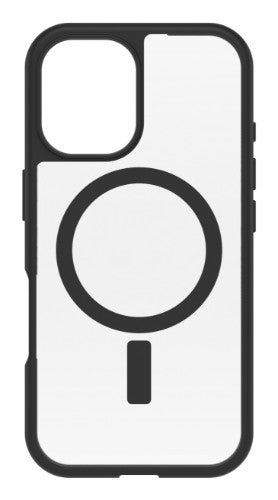 OtterBox React Series for MagSafe for Apple iPhone 16, Black Crystal
