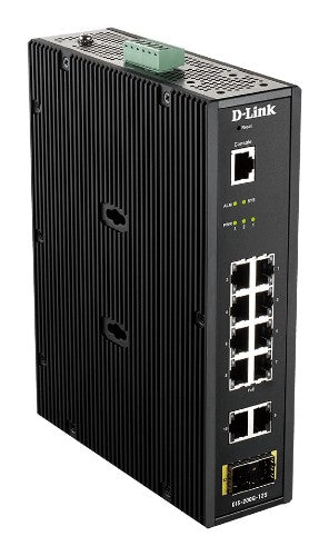D-Link 12-Port L2 Industrial Smart Managed Switch with 10 x 1GBaseT(X) & 2 x SFP