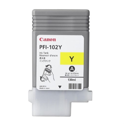 Canon 0898B001/PFI-102Y Ink cartridge yellow 130ml for Canon IPF 500/600/700/750