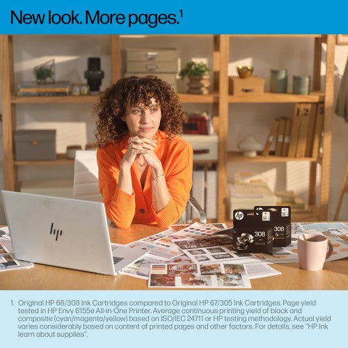 HP 7FP21UE/308 Printhead cartridge black, 160 pages ISO/IEC 24711 for HP Envy 6100