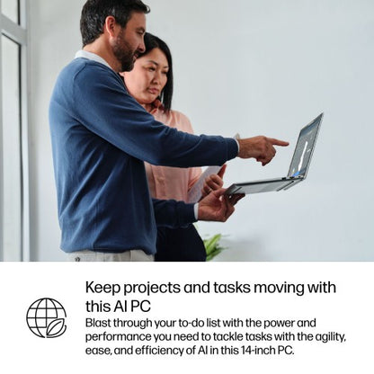 HP EliteBook 6 G1i AI Intel Core Ultra 7 255U Laptop 35.6 cm (14") WUXGA 16 GB DDR5-SDRAM 512 GB SSD Wi-Fi 6E (802.11ax) Windows 11 Pro AI PC Silver