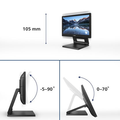 Philips 162B9T/00 computer monitor 39.6 cm (15.6") 1366 x 768 pixels HD LCD Touchscreen Black