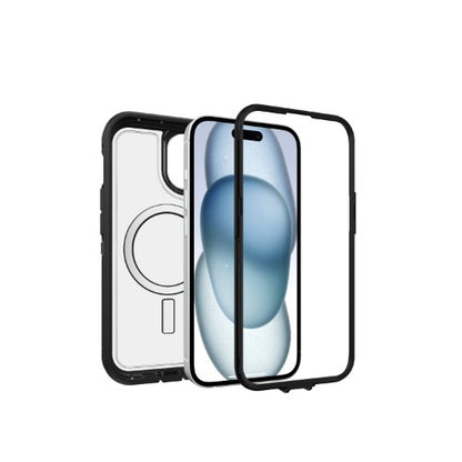 OtterBox Defender XT Clear for MagSafe Series for Apple iPhone 16e/15/14/13, transparent/black