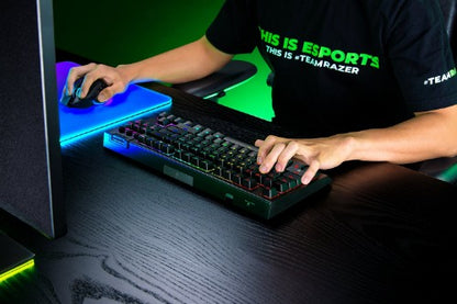 Razer BlackWidow V4 Tenkeyless HyperSpeed keyboard Gaming USB + RF Wireless + Bluetooth QWERTY UK International Black