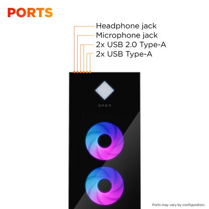 OMEN by HP 45L GT22-3003na Intel Core Ultra 9 285K 64 GB DDR5-SDRAM 4 TB SSD NVIDIA GeForce RTX 5090 Windows 11 Home Tower PC AI PC Black