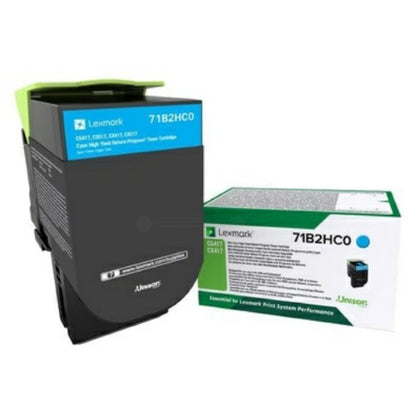 Lexmark 71B2HC0 Toner-kit cyan return program, 3.5K pages ISO/IEC 19752 for Lexmark CS 417/517