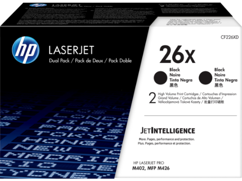 HP CF226XD/26X Toner cartridge high-capacity twin pack, 2x9K pages ISO/IEC 19752 Pack=2 for HP LaserJet M 402/e