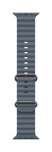 Apple Natural Titanium Finish Band Blue Fluoroelastomer, Titanium