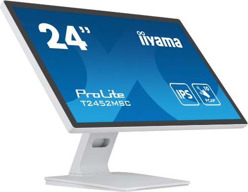 iiyama ProLite T2452MSC-W1 computer monitor 61 cm (24") 1920 x 1080 pixels Full HD LCD Touchscreen Multi-user White