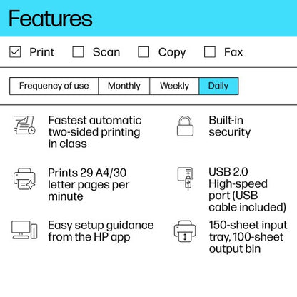 HP LaserJet M209d Black and white Printer, Duplex