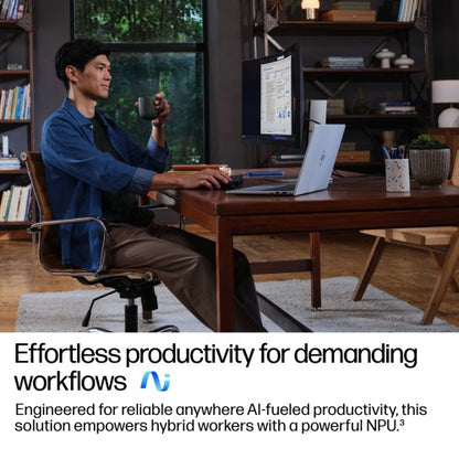 HP EliteBook 8 G1i Next Gen AI Wolf Pro Security Edition Copilot+ PC Intel Core Ultra 7 268V Laptop 35.6 cm (14") Touchscreen WUXGA 32 GB LPDDR5x-SDRAM 1 TB SSD Wi-Fi 7 (802.11be) Windows 11 Pro Silver