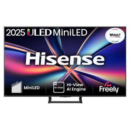 Hisense 75" E8QTUK MiniLED 144Hz Smart AI TV with Freely