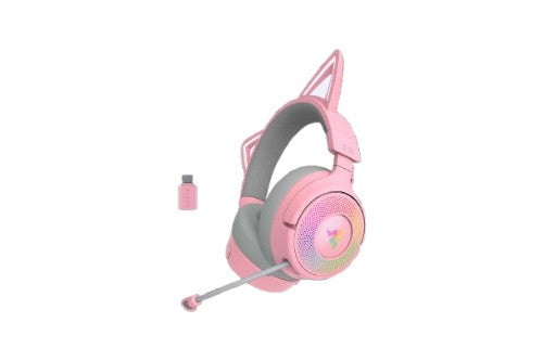 Razer Kraken Kitty V3 Pro - Quartz Headset Wired & Wireless Head-band Gaming USB Type-A Bluetooth Rose