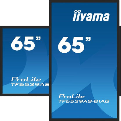 iiyama TF6539AS-B1AG computer monitor 163.8 cm (64.5") 3840 x 2160 pixels 4K Ultra HD LED Touchscreen Black