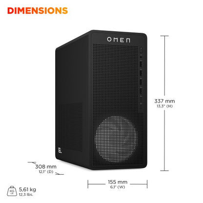 HP OMEN 16L TG03-0013na AMD Ryzen™ 7 8700F 16 GB DDR5-SDRAM 1 TB SSD NVIDIA GeForce RTX 5060 Ti Windows 11 Home Tower PC AI PC Black