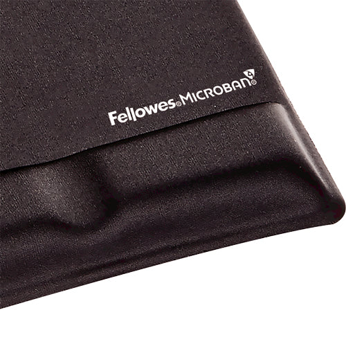 Fellowes Mouse Mat Wrist Support - Health-V Mouse Pad with Antibacterial Protection - Ergonomic Mouse Mat for Computer, Laptop, Home Office Use - Black