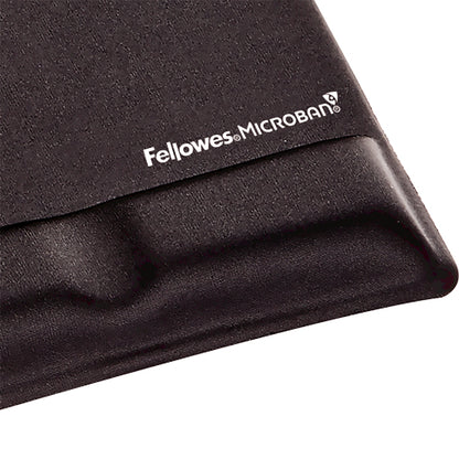 Fellowes Mouse Mat Wrist Support - Health-V Mouse Pad with Antibacterial Protection - Ergonomic Mouse Mat for Computer, Laptop, Home Office Use - Black