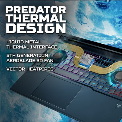 Acer Predator Helios Neo 16 AI PHN16-73 - Intel Core Ultra 7 255HX, 16GB, 1TB SSD, NVIDIA GeForce RTX 5070, 16"WQXGA, Windows 11 Gaming Laptop