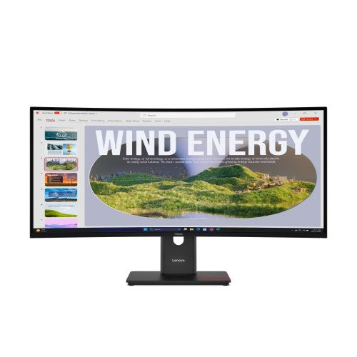 Lenovo ThinkVision T34WD-40 computer monitor 86.4 cm (34") 3440 x 1440 pixels Wide Quad HD LED Black